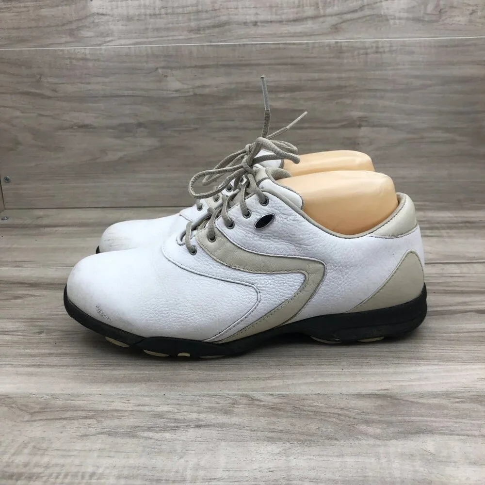 Etonic Golf Shoes Women's 7 White Lace Up Soft Spike Cleats